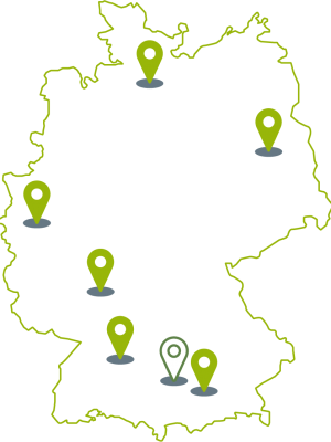 w+p Standorte in Deutschland